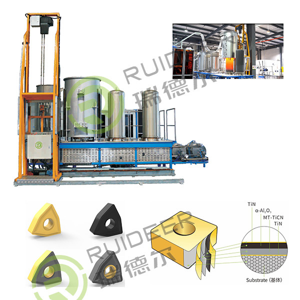 high Temperture Alloy Coating Chamber Chemical Vapor Deposition Coating Machine For Tungsten Carbide Cutting Tool